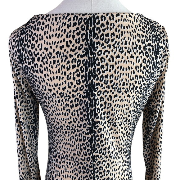 Catherine Malandrino Leopard Animal Print Dress Stretch Pullover Sheath - Picture 11 of 11